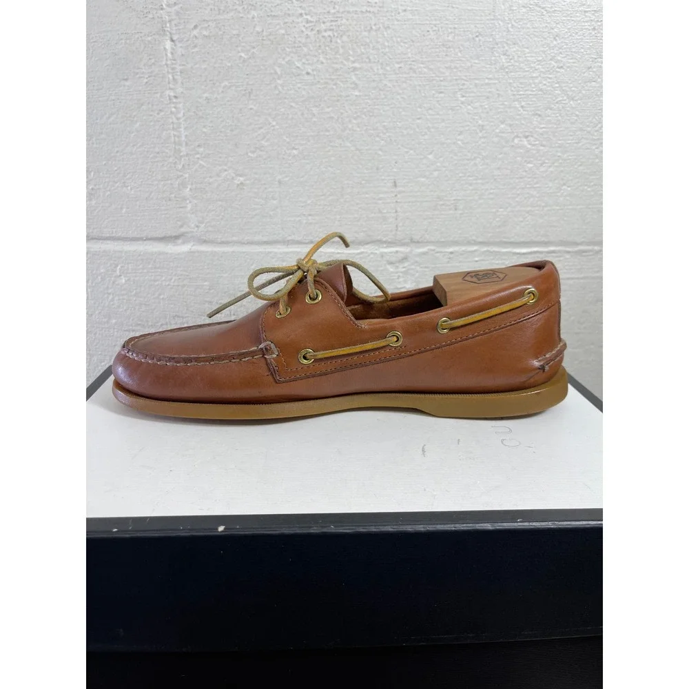 Sperry Top Sider 0195222 A/O 2 Eye Boat Shoes Classic Brown Leather Men's 11‎ M